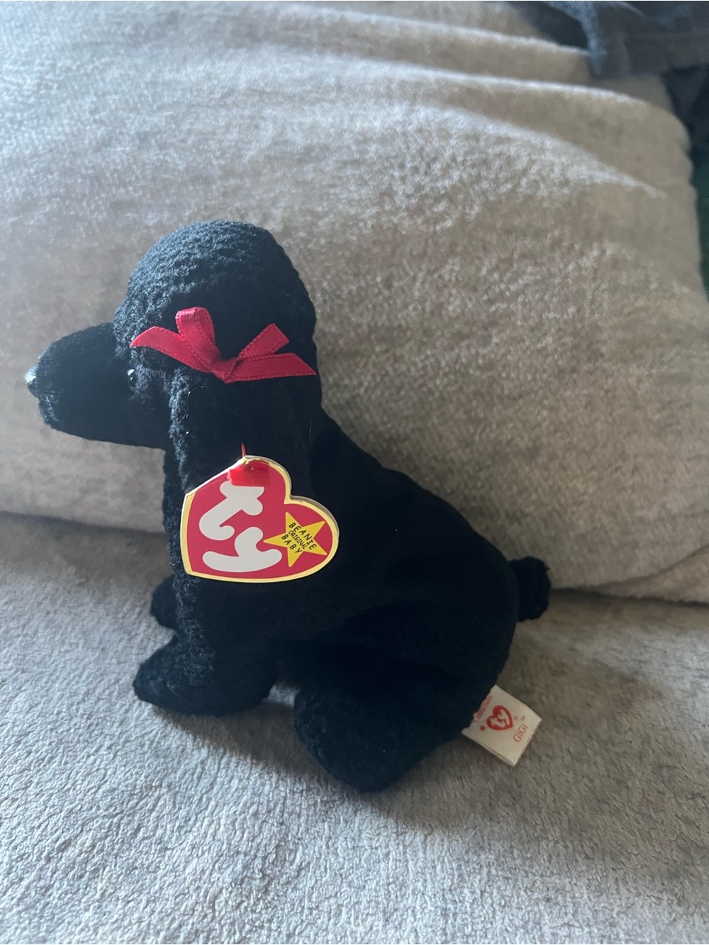 Ty Beanie Baby Gigi Black Poodle 1997 With Tags Vintage Plush